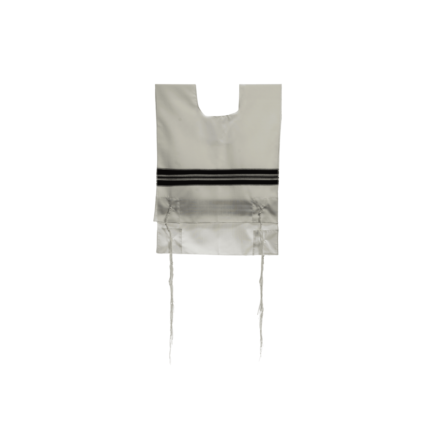 Tzitzit Chabad Wool Round Neck Chabad Holes Handmade Thin Strings Chabad Knot Silk Lining Black Stripes